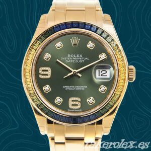 Rolex Pearlmaster Señoras 86348SABLV-42748 31mm esfera verde Watch